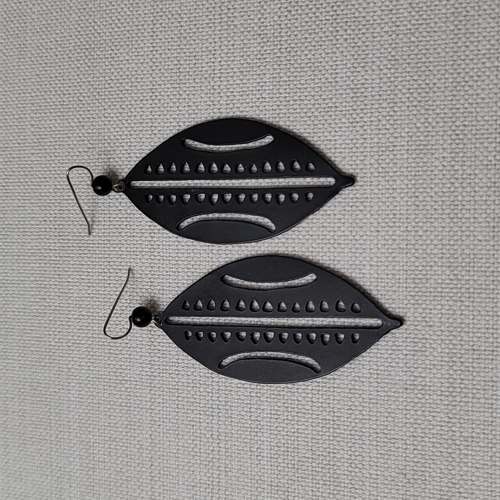 Black Metal Statement Earrings